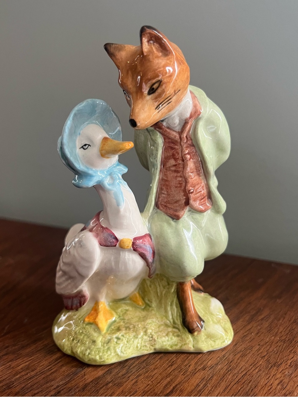 Beswick Beatrix Potter Jemima Puddleduck with Foxy Whiskered Gentleman Figurine